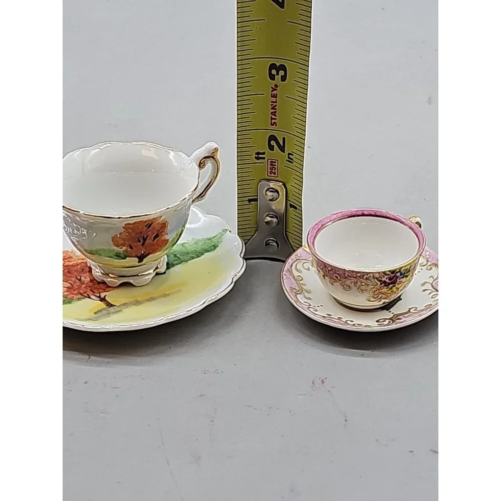 Vintage Child's Teacup and Saucer Set Lot Of 3 Occupied Japan So Tiny‎